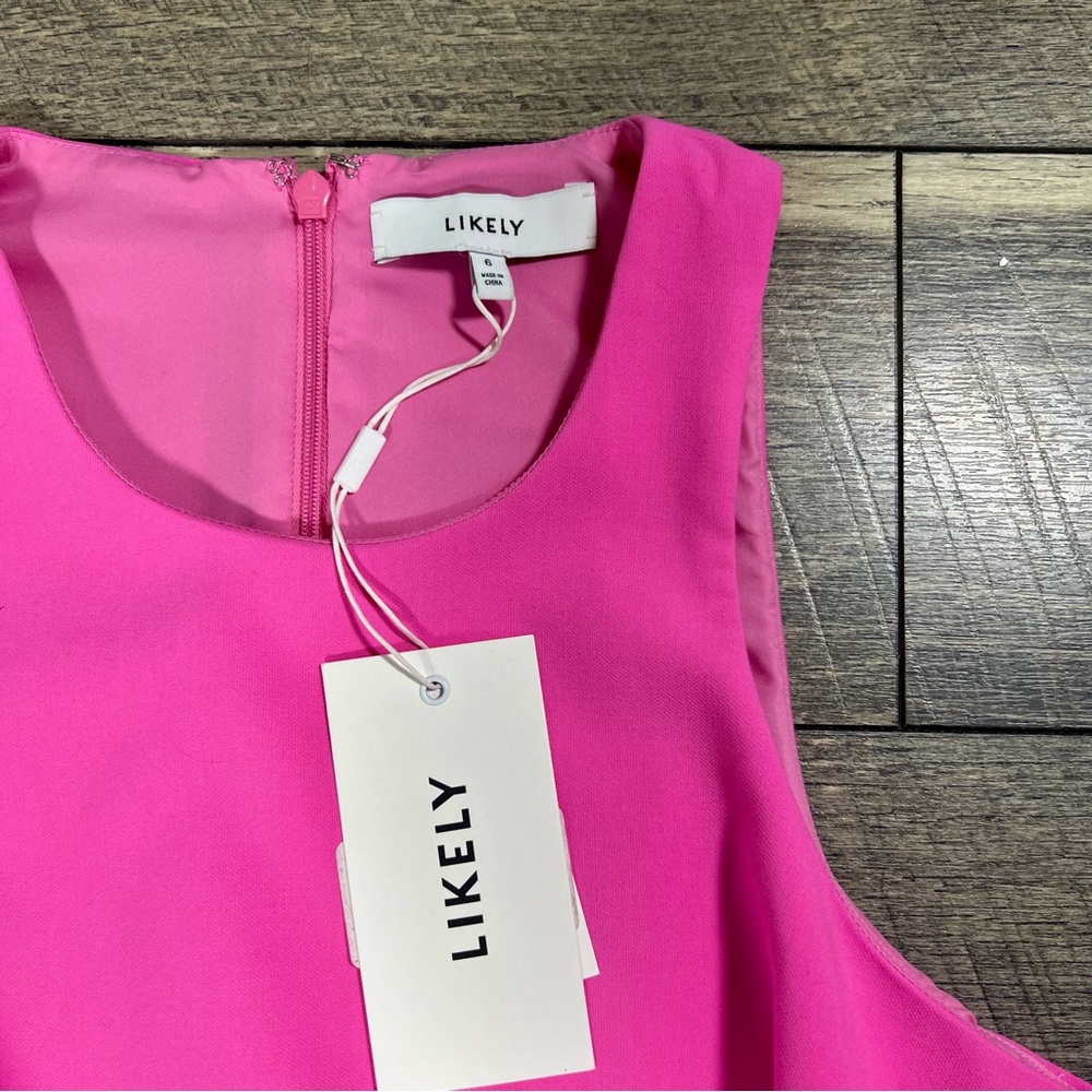 Likely Fuchsia Feather Hem Dress - Picture 6 of 6